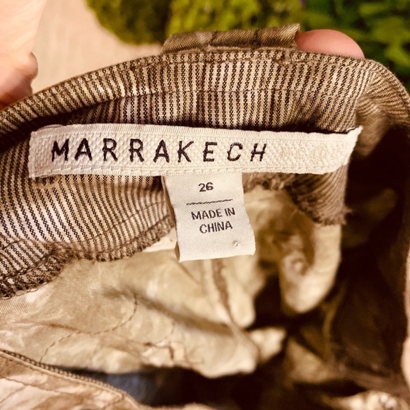 Marrakech  Anthropologie poplin Jogger Pants Green Tie Dye Lightweight 26 - Picture 10 of 12